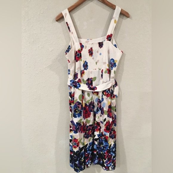 Lane Bryant Women’s Sz 16 Colorful Floral Linen Summer Dress - Picture 7 of 16